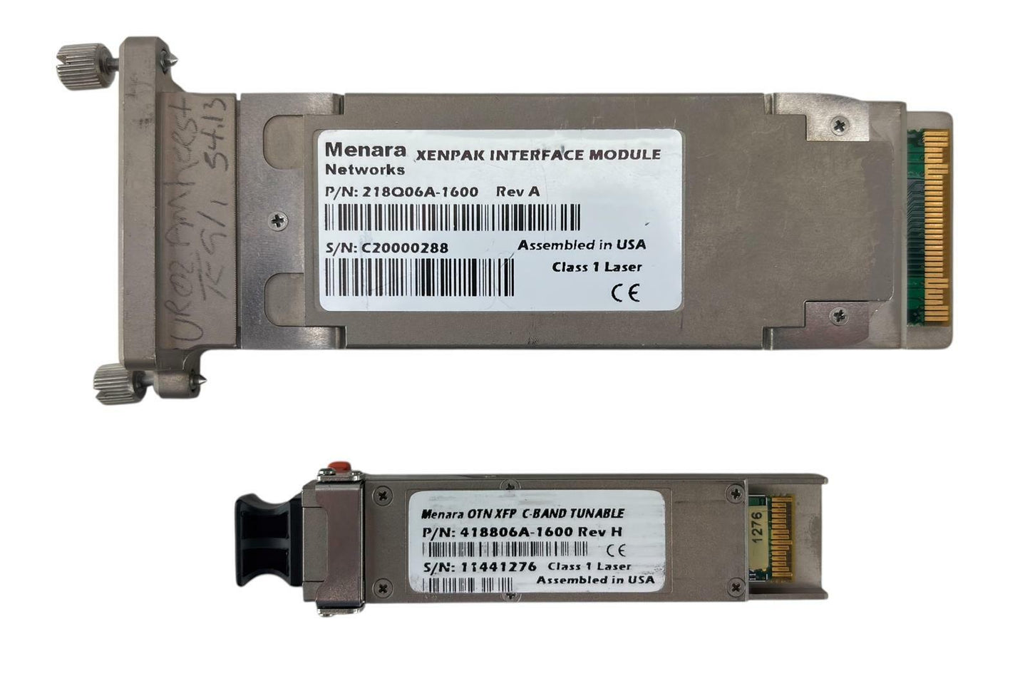 Menara Networks 218Q06A-1600 Xenpak Interface Module w/ OTN XFP 418806A-1600