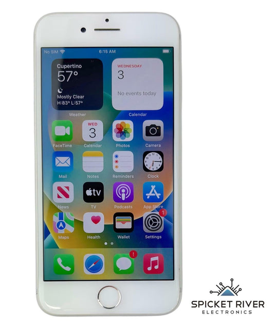 Apple iPhone 8 - A1863 - 64GB Unlocked iOS 16.7.10 - Silver - READ Battery