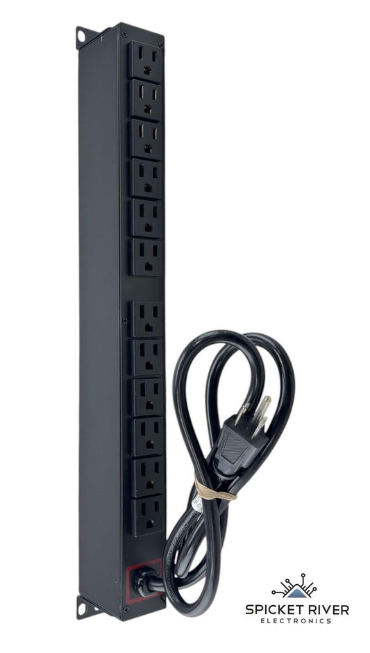 Eaton FlexPDU-15 EFLXL1500R-PDU1U 12-Outlet 120V Power Distribution Rack