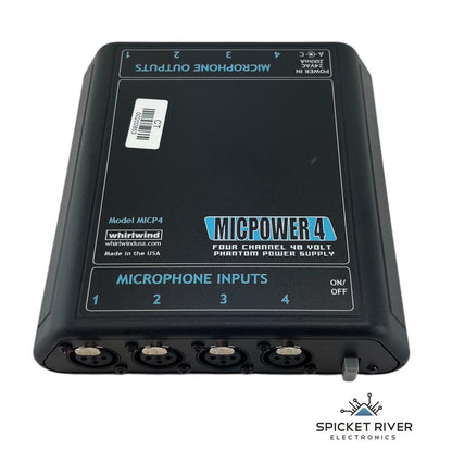 Whirlwind MICP4 Micpower 4 4-Channel Microphone 48V Phantom Power Supply - No AC