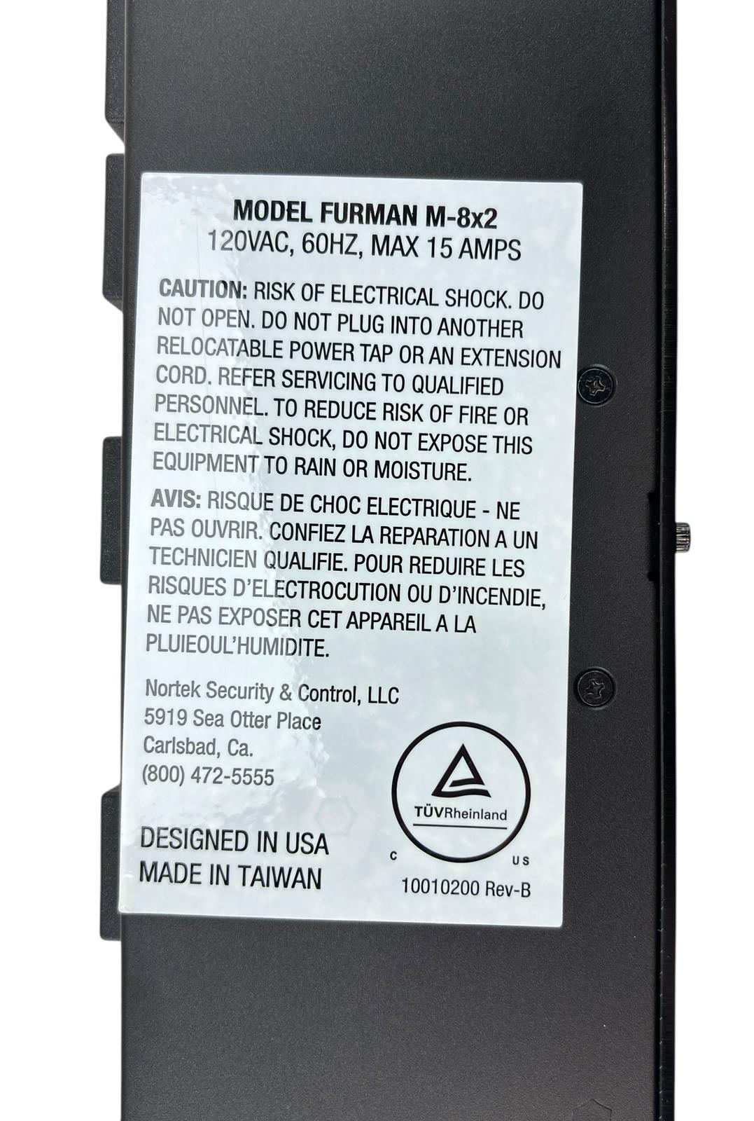 Furman M-8x2 Merit Series 8-Outlet Rackmount Power Conditioner