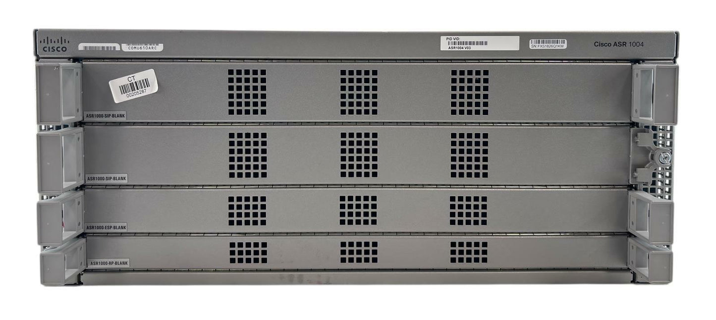 Cisco ASR 1000 Series ASR1004 V03 Aggregation Service Router Chassis Dual PSU