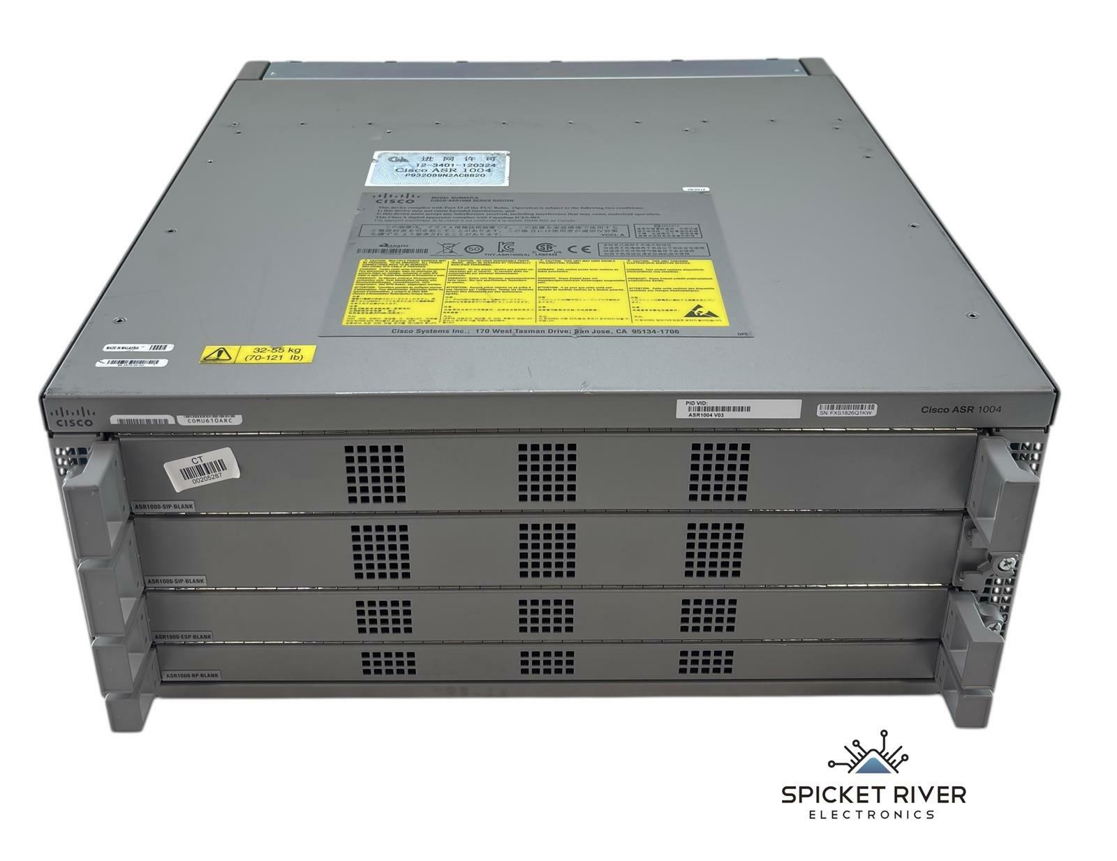 Cisco ASR 1000 Series ASR1004 V03 Aggregation Service Router Chassis D ...