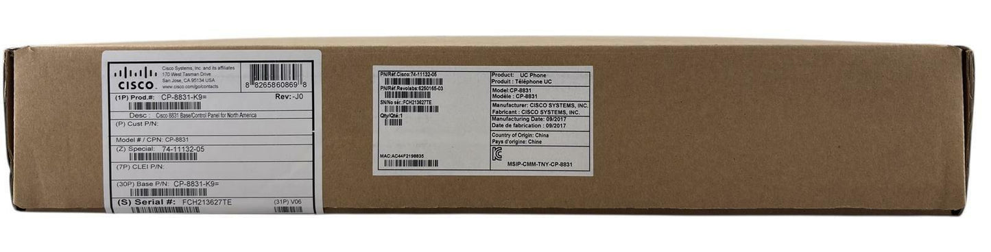 NEW - Open Box - Cisco CP-8831 V06 IP Conference Phone Base & Control Panel