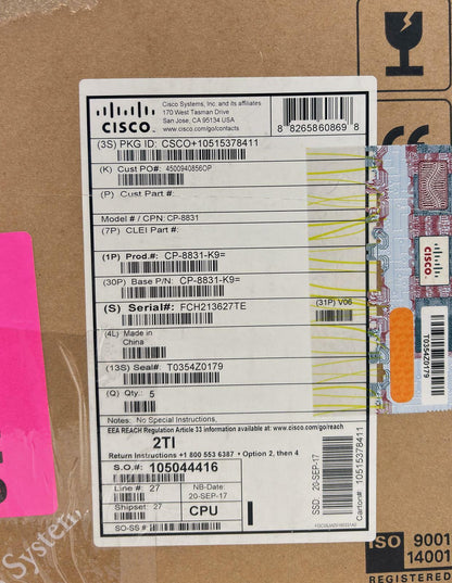 NEW - Lot of 5 - Cisco CP-8831-BASE-S V06 IP Conference Phone Base & Control Pad