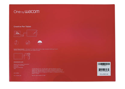 NEW - One by Wacom CTL-472 Creative Graphic Drawing Tablet + Pen - Small