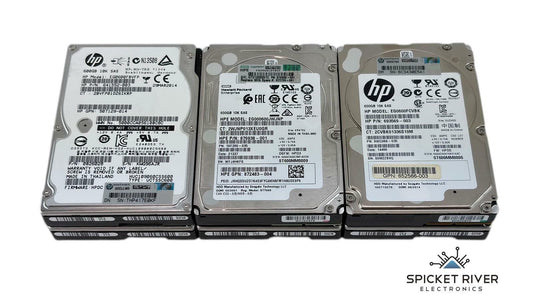 Lot of 6 - Assorted HP 600GB 10K RPM 6Gbps SAS 2.5" Enterprise Hard Drive HDDs