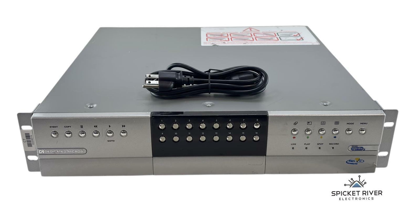 Dedicated Micros Digital Sprite 2 DS2A 16-Ch DVD DVR Recorder - No HDD - READ