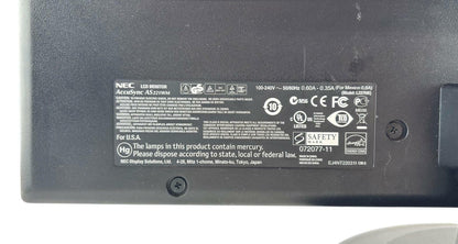 NEC AccuSync AS221WM 22" WSXGA+ 1680x1050 VGA/DVI LCD Display Monitor