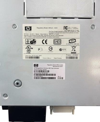 HP StorageWorks LTO 3 1/8 Ultrium 960 Tape Autoloader AF204A 391206-002