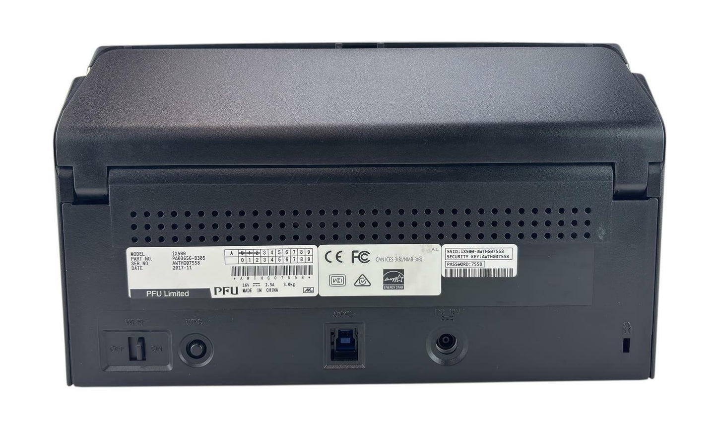 Fujitsu ScanSnap iX500 Color Duplex Document Image Scanner - No AC