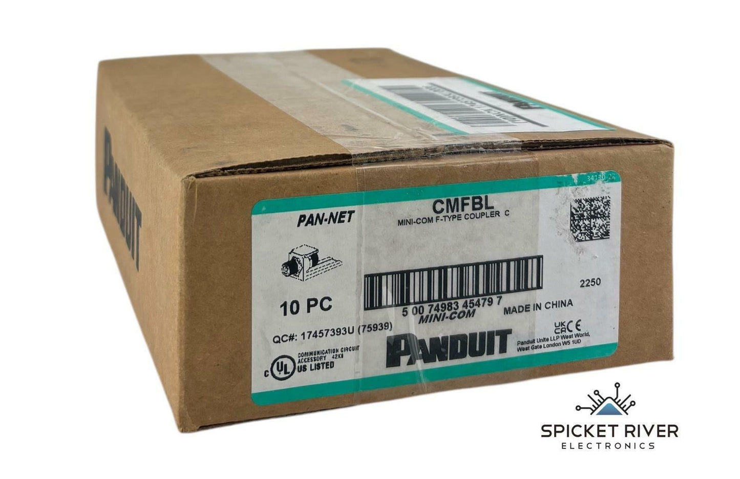NEW - Box of 9 - Panduit CMFBL Mini-Com F-Type Coupler C - Black