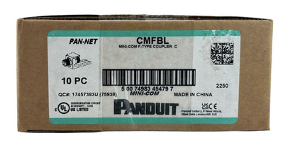 NEW - Box of 9 - Panduit CMFBL Mini-Com F-Type Coupler C - Black