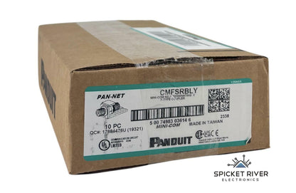 NEW Box of 10 - Panduit CMFSRBLY Mini-Com Self Terminating F-Type Coupler Black