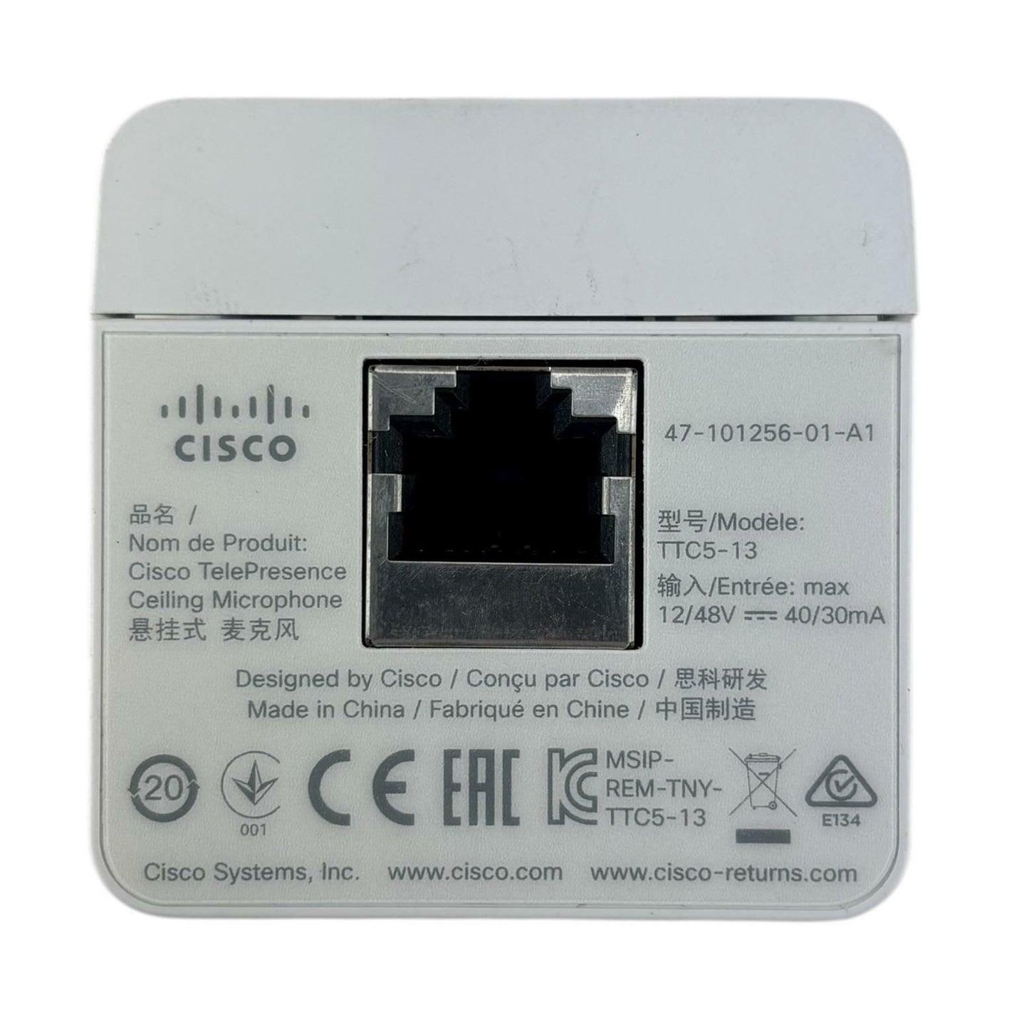Cisco TTC5-13 TelePresence Ceiling Microphone 12/48V 40/30mA