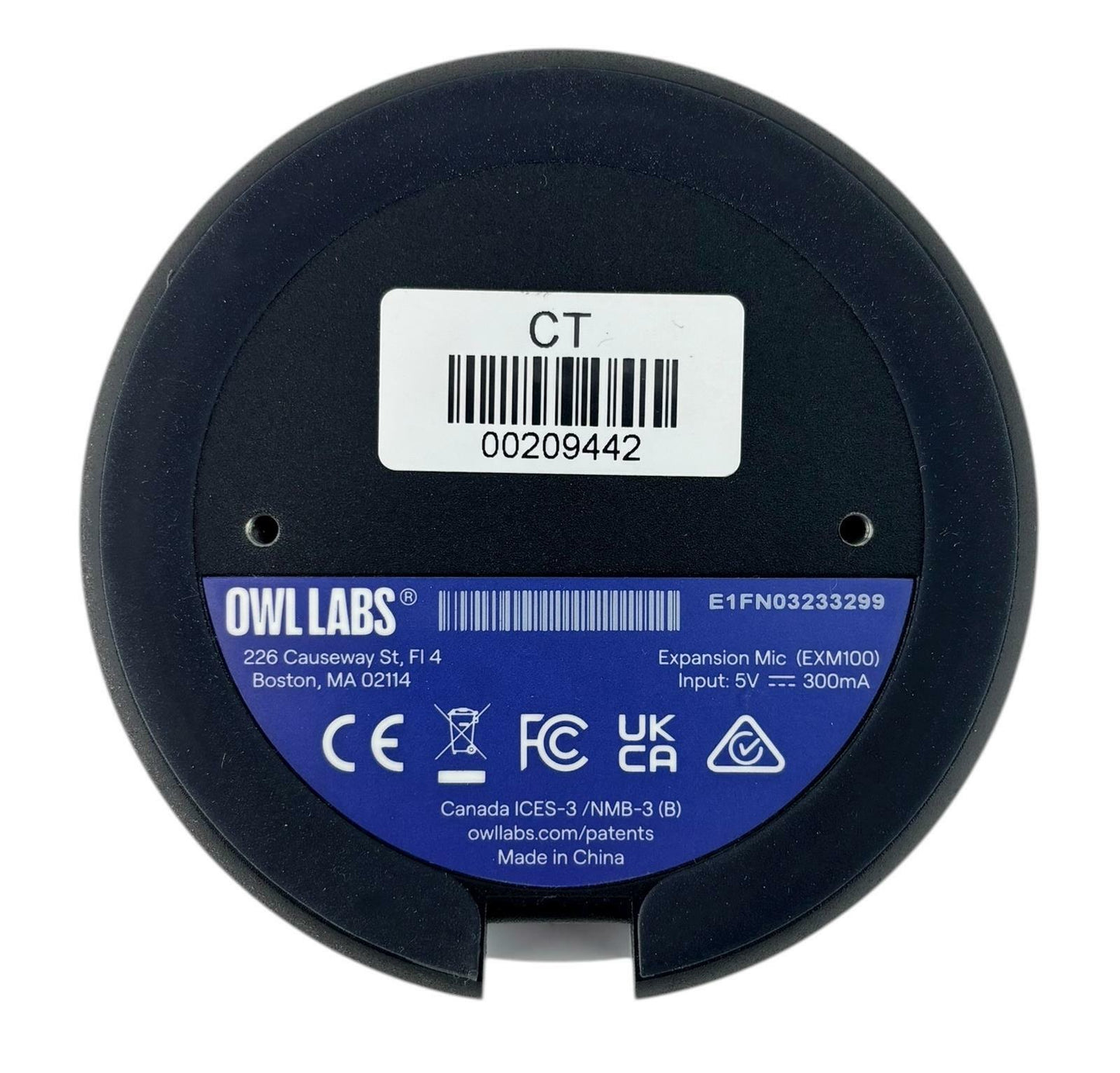 Owl Labs EXM100 Universal Audio Conference Expansion Mic for Meeting Owl 3