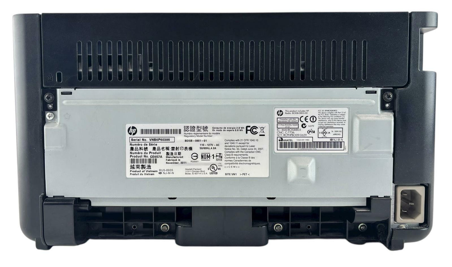 HP LaserJet P1102w Monochrome Wireless Desktop Office Laser Printer - READ