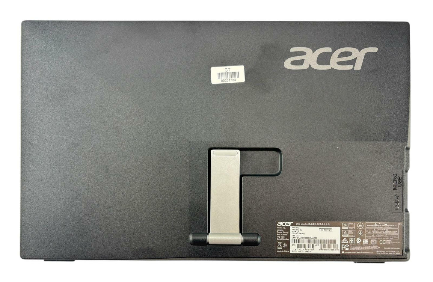 Acer PM161Q 15.6" Full HD 1920x1080 USB-C Portable IPS Display Monitor w/ Case