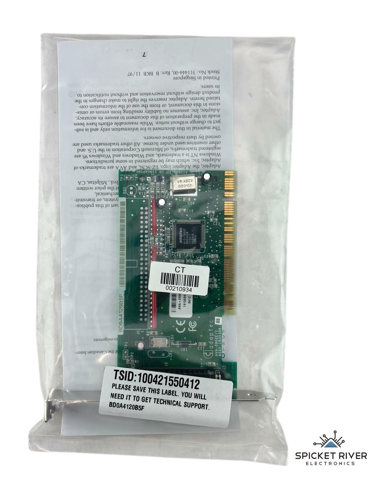 NEW - Adaptec AVA-2902BE PCI to Fast SCSI Host Adapter Card