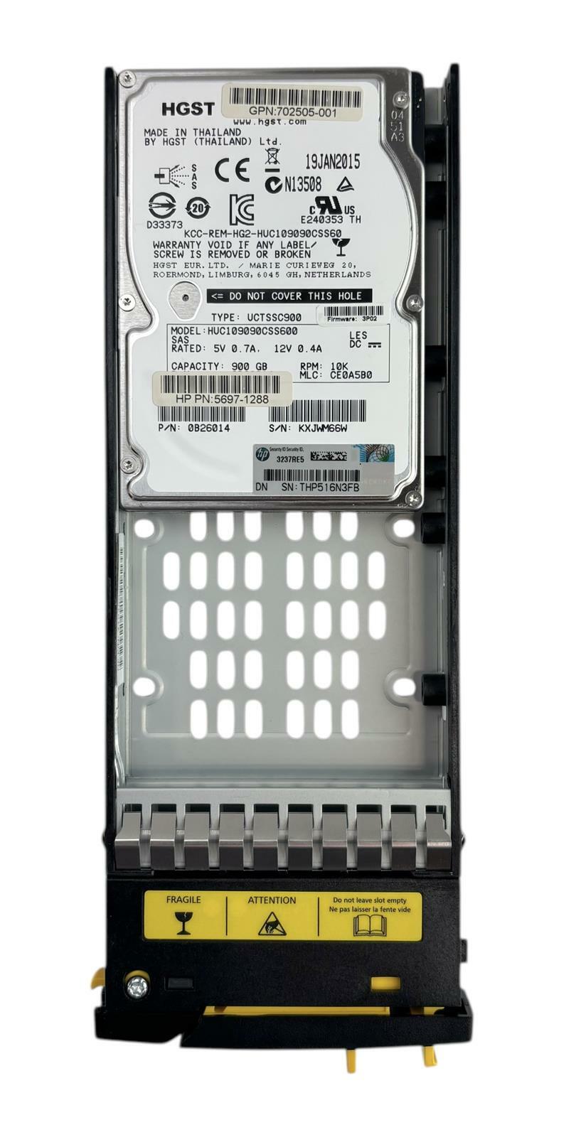 Lot of 20 - HGST HUC109090CSS600 900GB SAS 6 Gbps 10K RPM 2.5" Enterprise HDD