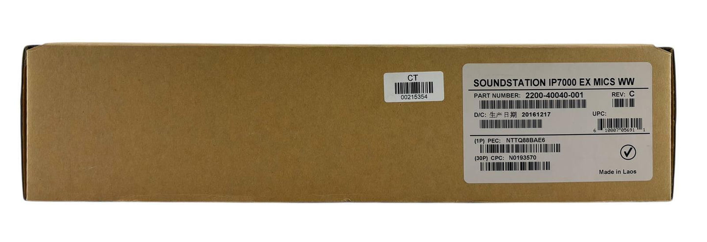 NEW - Open Box - 2x Polycom SoundStation IP7000 EX Mics w/ Cables 2200-40040-001