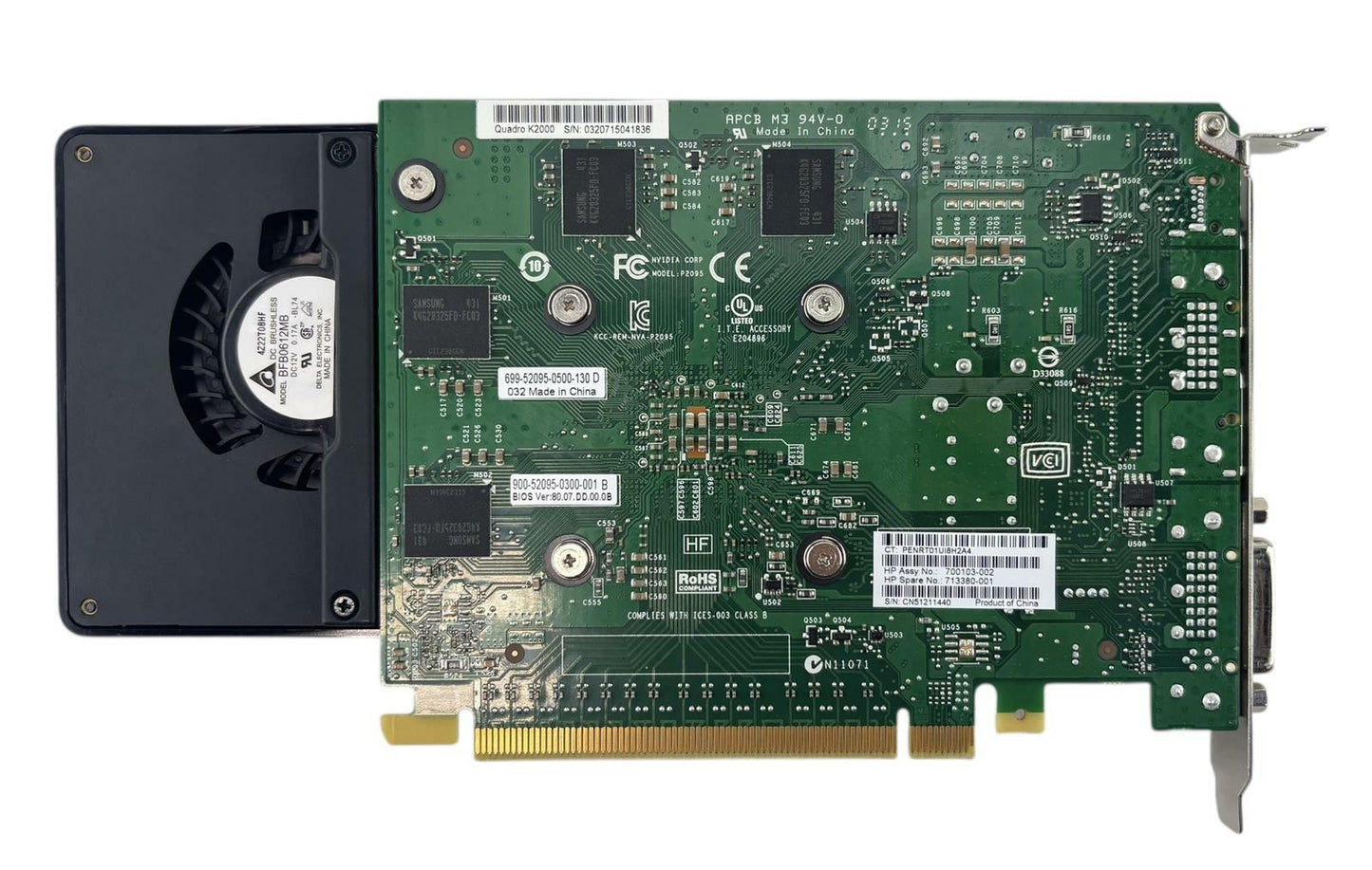 Lot of 2 - Nvidia Quadro K2000 2GB GDDR5 PCIe Display Graphics Card