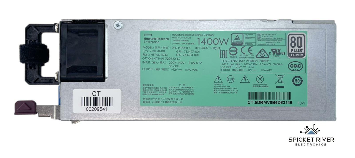 HPE DPS-1400CB A 1400W 80 Plus Platinum High Efficiency Server Power Supply