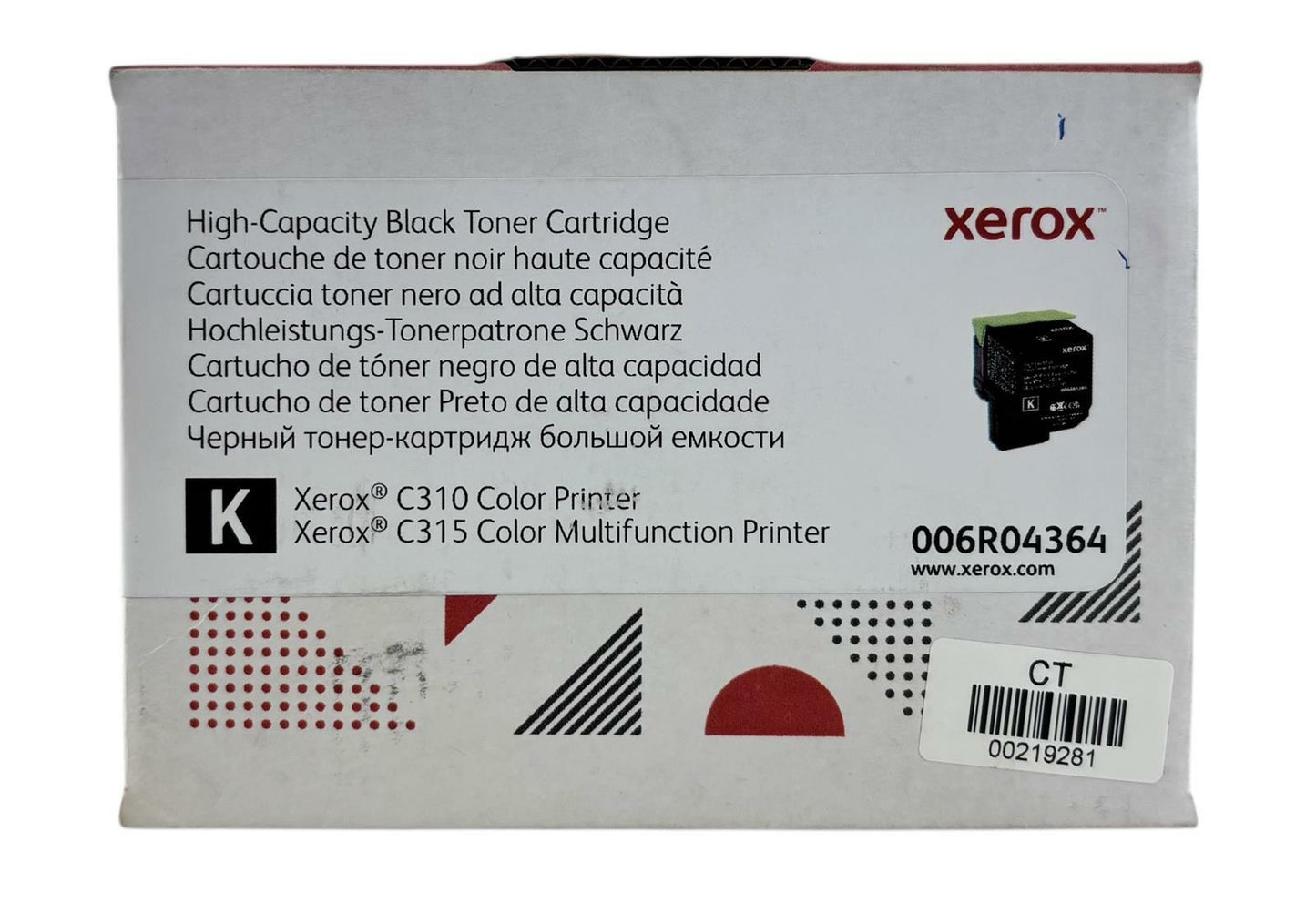 NEW - Genuine Xerox 006R04364 High Yield Black Toner Cartridge for C310 / 315