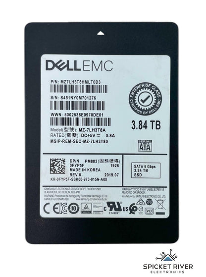 Dell EMC MZ-7LH3T8A PM883 3.84TB SATA 6Gbps 2.5" SSD 0FYP5F SSD