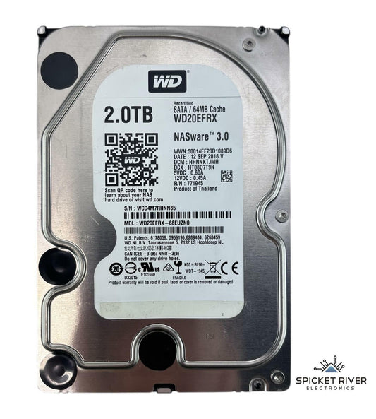 Western Digital Recertified WD20EFRX 2TB SATA NASware 3.0 3.5" Hard Drive HDD