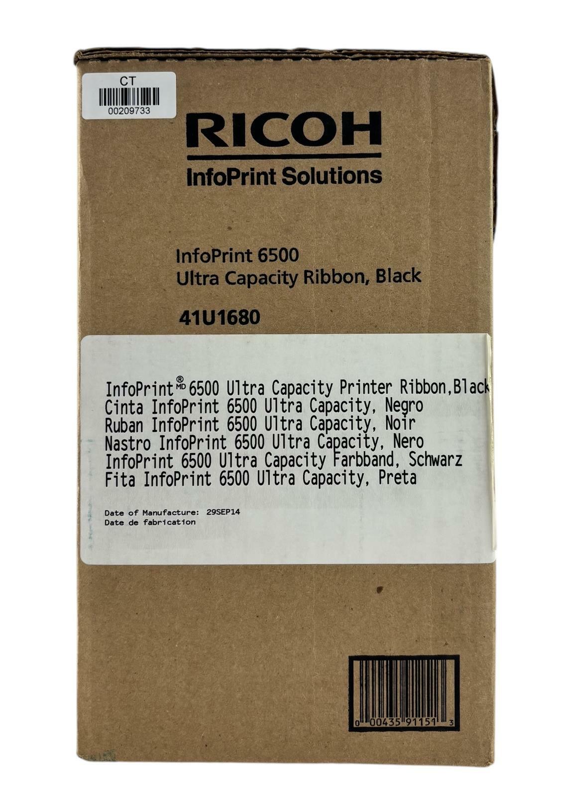 NEW - Genuine 6-Pack Ricoh 41U1680 InfoPrint 6500 Ultra Capacity Ribbon - Black