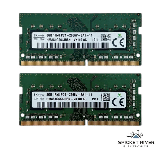 Lot of 2 - SK Hynix HMA81GS6JJR8N-VK 8GB 1Rx8 PC4-2666V DDR4 SODIMM Laptop RAM