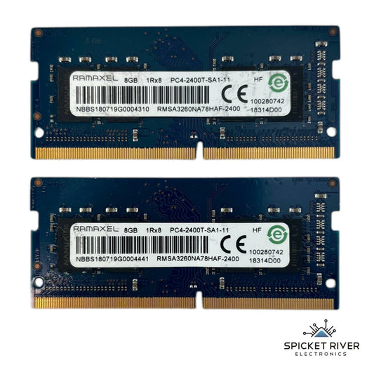 Lot of 2 - Ramaxel RMSA3260NA78HAF-2400 8GB 1Rx8 PC4-2400T DDR4 SODIMM Memory