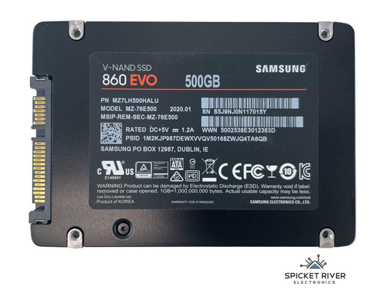 Samsung 860 EVO MZ7LH500HALU 500GB SATA 6Gb/s 2.5-inch SSD Solid State Drive