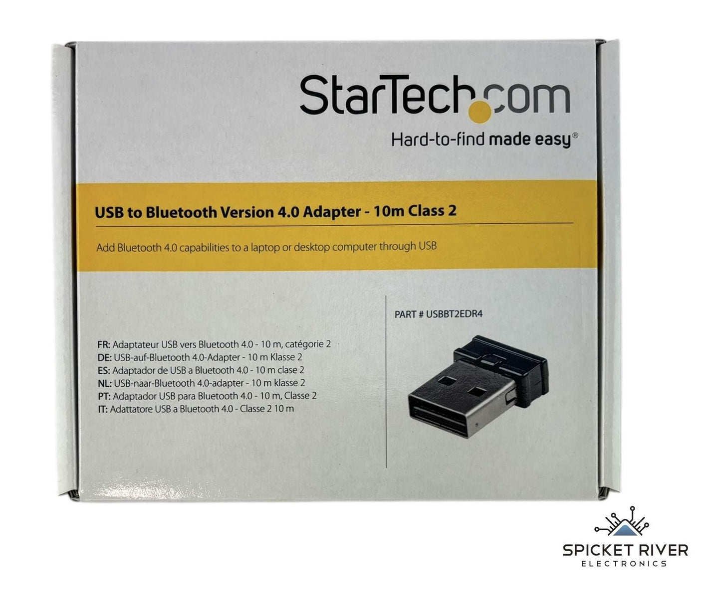 NEW - Open Box - StarTech USBBT2EDR4 USB Bluetooth 4.0 Adapter - 10m Class 2