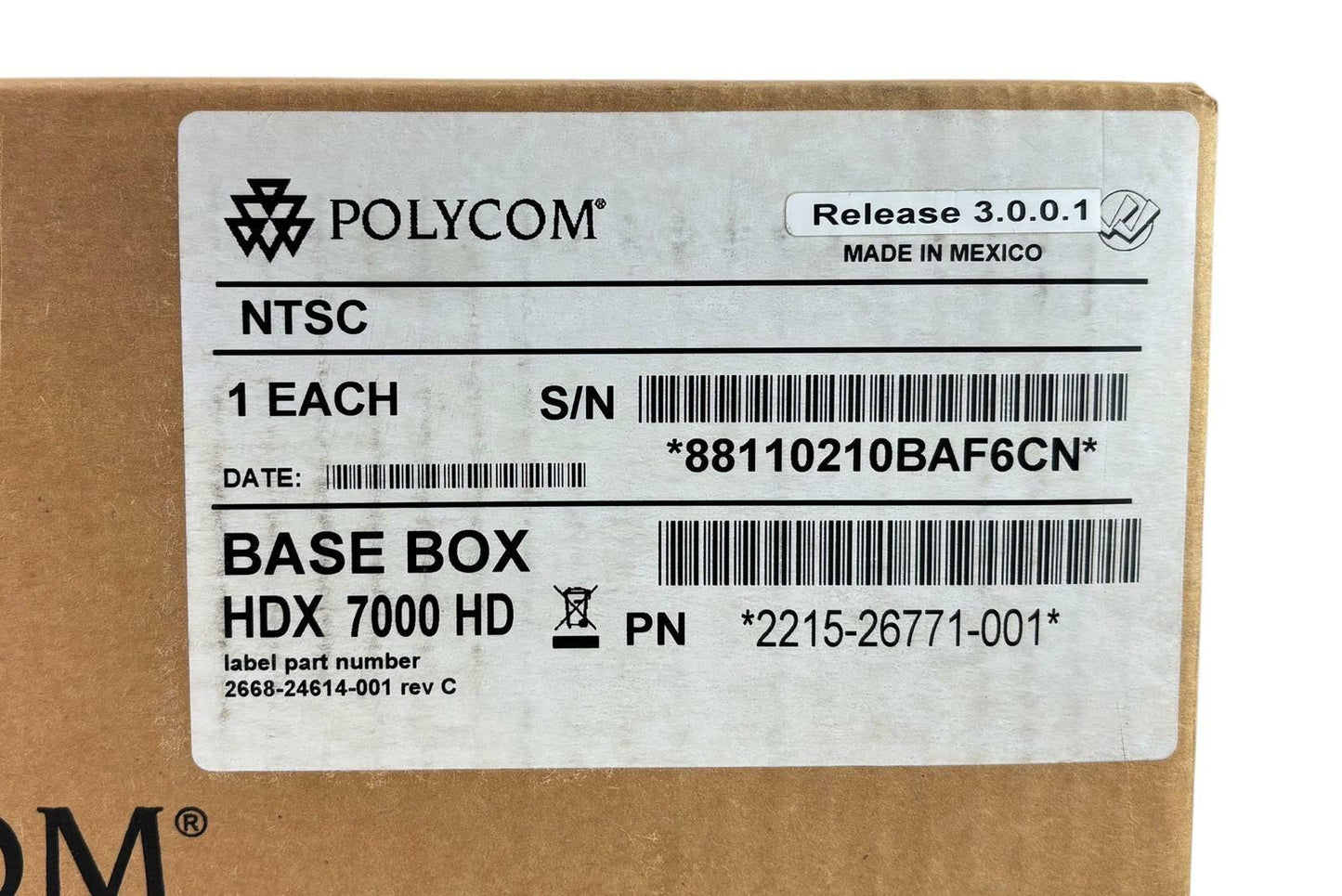 NEW - Polycom HDX 7000 HD Video Conferencing Base Unit 2215-26771-001