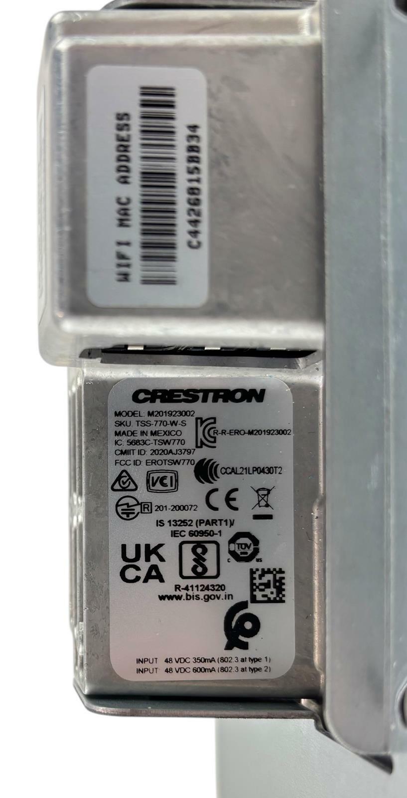 Crestron TSS-770-W-S 7" Conference Room Scheduling Touchscreen Display