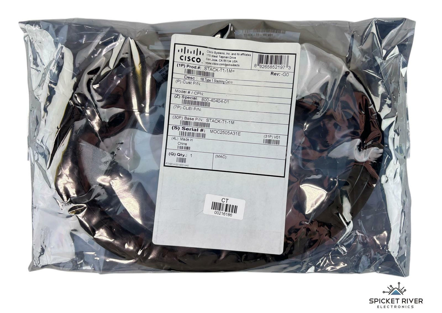 NEW - Open Box - Cisco STACK-T1-1M 1 Meter Type 1 Stacking Cable 800-40404-01