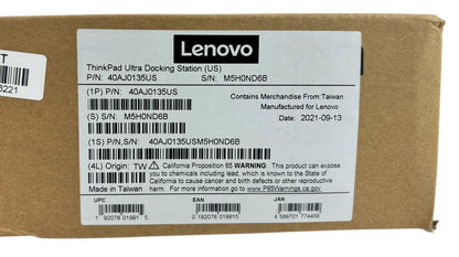 NEW - Lenovo 40AJ0135US ThinkPad Ultra Docking Station