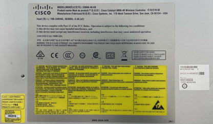 Cisco Catalyst C9800-40-K9 WLAN Wireless Controller 2x 750W PSUs - READ