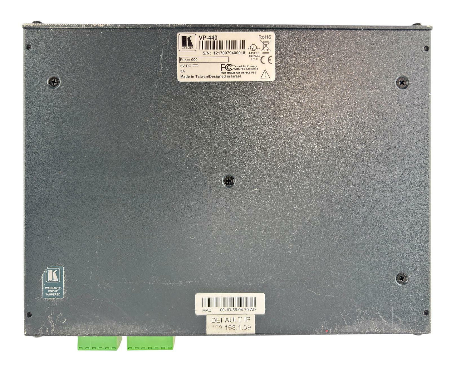 Kramer VP-440 6-Input Presentation Switcher / Video Scaler - No AC