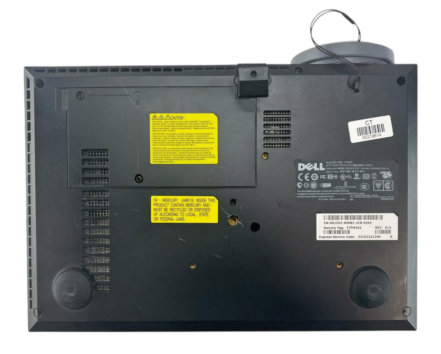 Dell 1610HD DLP Front Projector Wide 3500 Lumen WXGA - 1146 Hrs