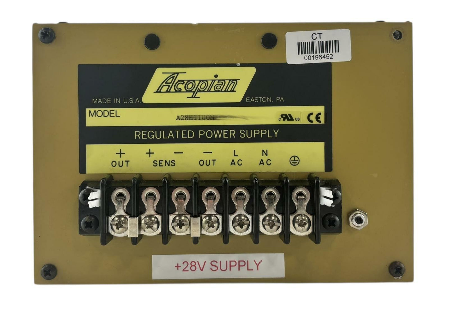 Acopian A28H1100M High Performance AC-DC Linear Regulated Power Supply