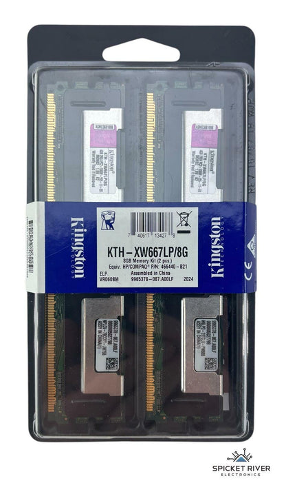 NEW - Kingston KTH-XW667LP/8G 8GB (2x4GB) 2Rx4 PC2-5300F DDR2 ECC Server RAM Kit