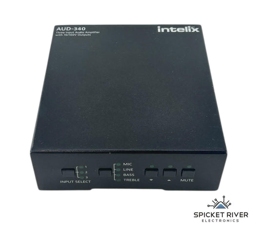Intelix AUD-340 3-Input Audio Amplifier w/ 70/100V Outputs