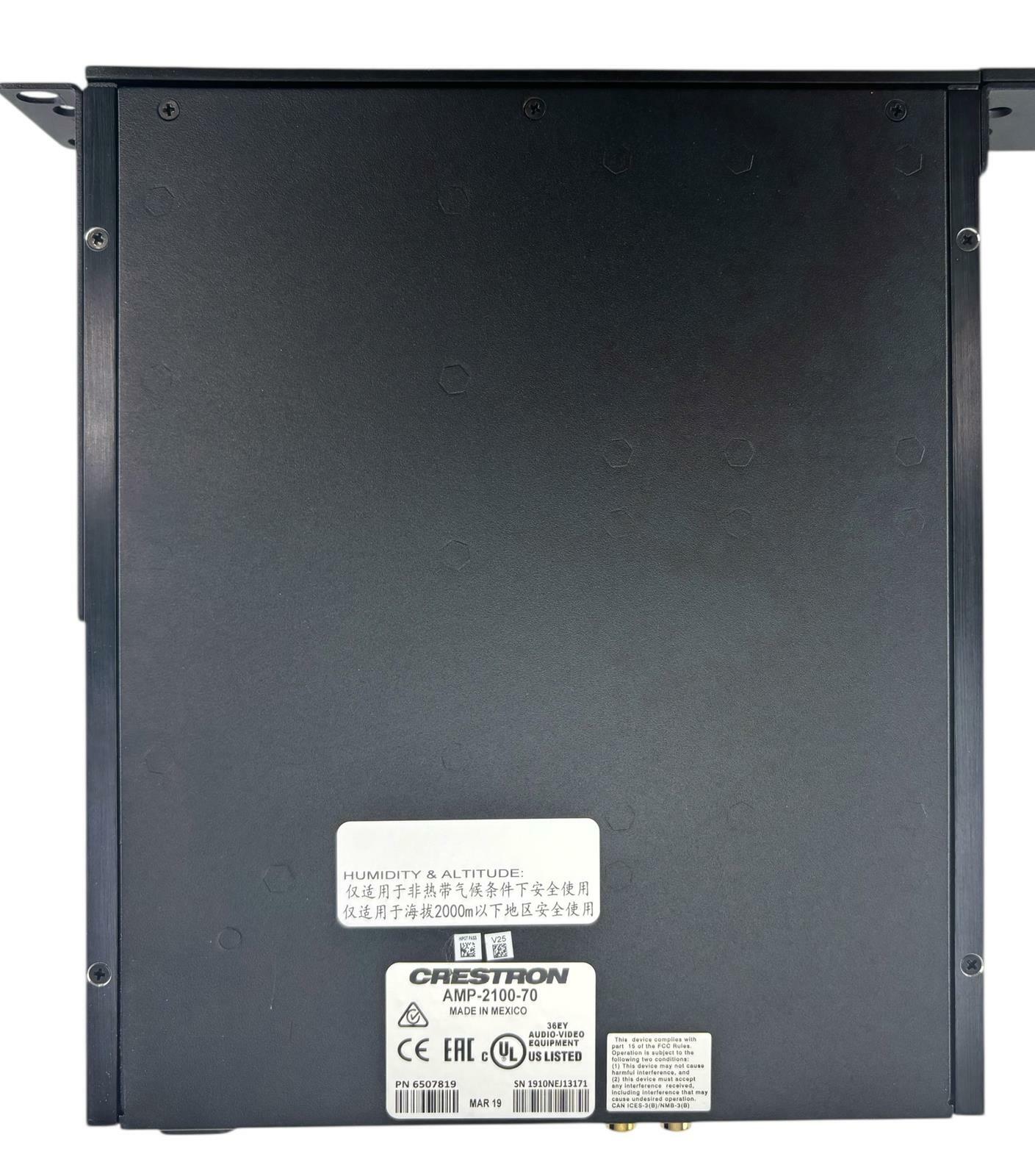 Crestron AMP-2100-70 Dual Channel Modular Power Amplifier 6507819