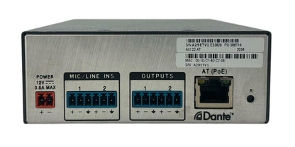Extron AXI 22 AT 2-Input 2-Output PoE Dante Audio Interface
