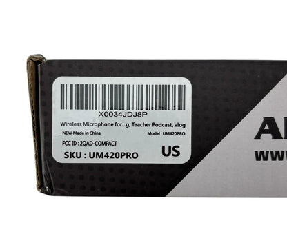 Alvoxcon UM-420 Wireless Microphone Set - 2x CK-4 Wireless Mics - READ