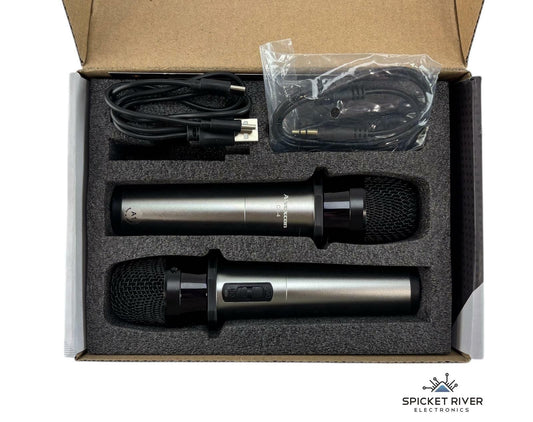 Alvoxcon UM-420 Wireless Microphone Set - 2x CK-4 Wireless Mics - READ