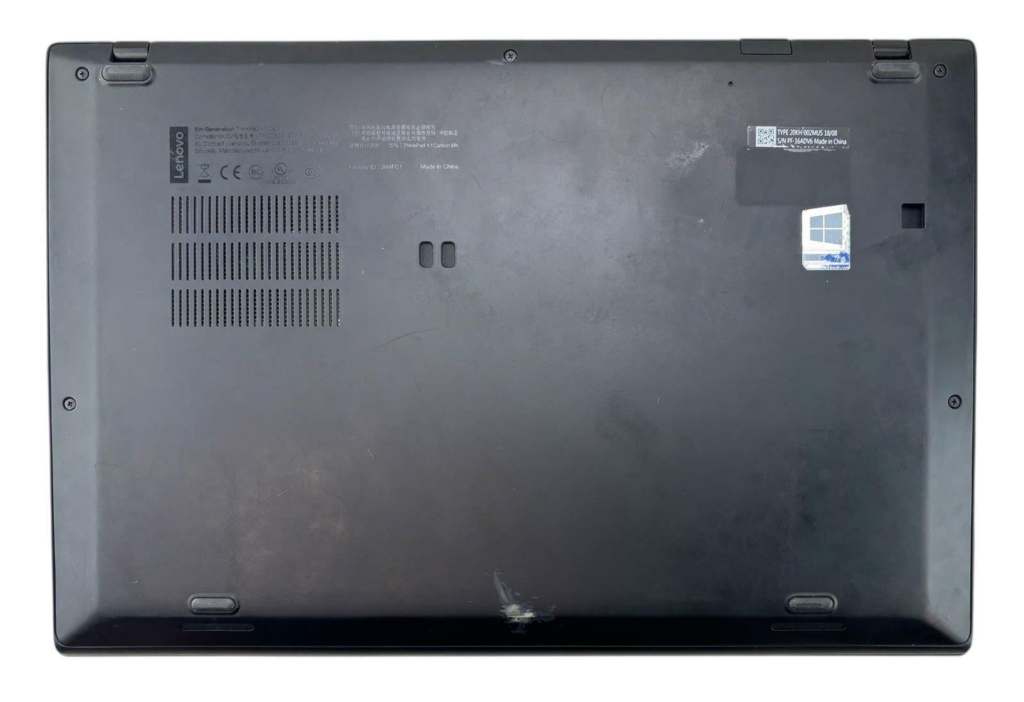 Lenovo ThinkPad X1 Carbon Gen 6 Quad i7-8550U 1.80GHz 256GB SSD 8GB RAM #212889